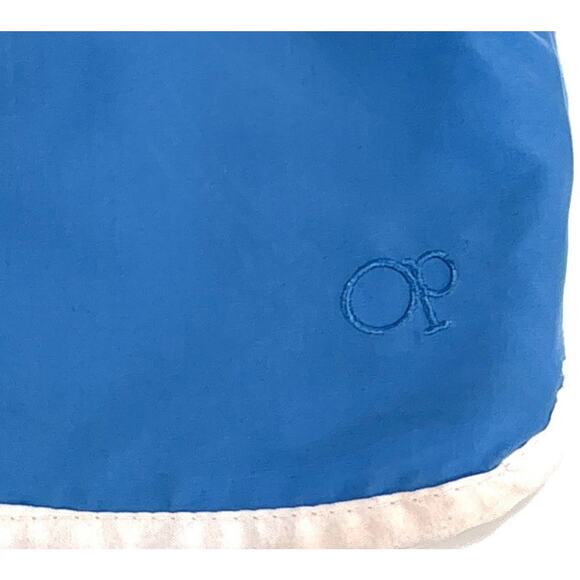Vintage OP Ocean Pacific Womens Board Booty Mini Shorts Baby Blue L 11-13 Beach - Picture 2 of 7
